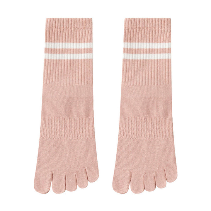 Calze da yoga da donna Olivenorma con suola intera, imbottitura in silicone e maglia elastica, lunghezza media. - Rosa - 10 paia - image 15