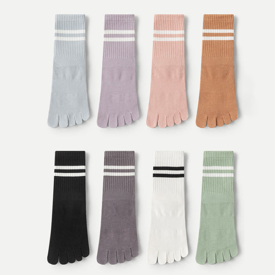 Calze da yoga da donna Olivenorma con suola intera, imbottitura in silicone e maglia elastica, lunghezza media. - image 1