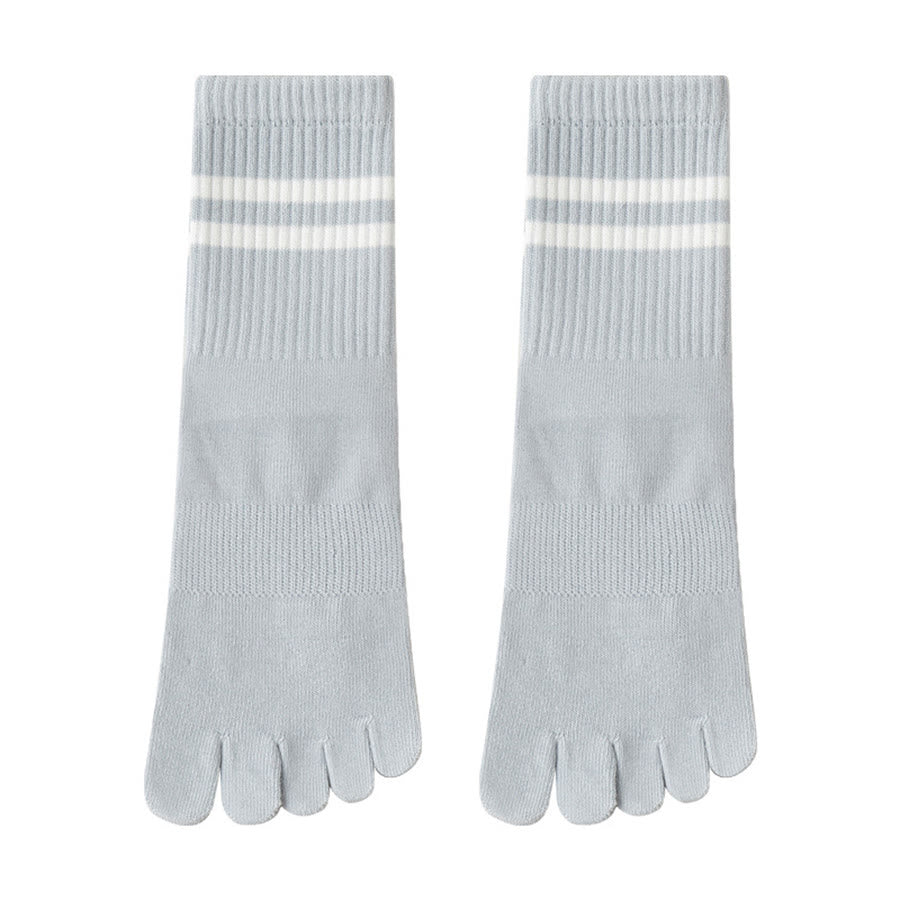Calze da yoga da donna Olivenorma con suola intera, imbottitura in silicone e maglia elastica, lunghezza media. - Blu - 10 paia - image 21