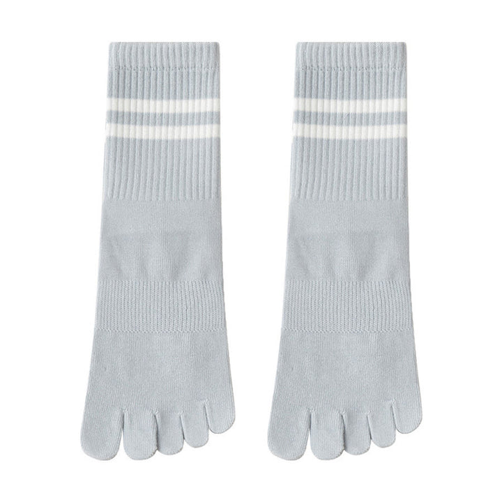 Calze da yoga da donna Olivenorma con suola intera, imbottitura in silicone e maglia elastica, lunghezza media. - Blu - 10 paia - image 21