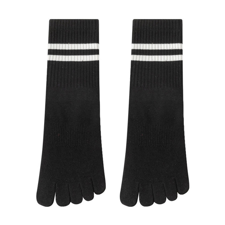 Calze da yoga da donna Olivenorma con suola intera, imbottitura in silicone e maglia elastica, lunghezza media. - Nero - 10 paia - image 24