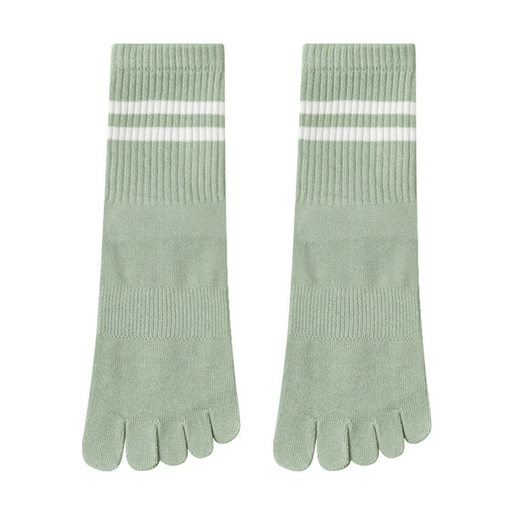 Calze da yoga da donna Olivenorma con suola intera, imbottitura in silicone e maglia elastica, lunghezza media. - Verde - 10 paia - image 22