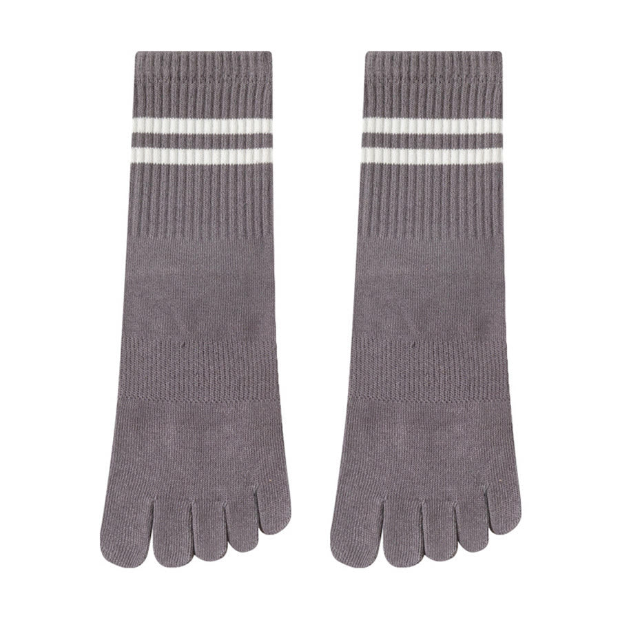 Calze da yoga da donna Olivenorma con suola intera, imbottitura in silicone e maglia elastica, lunghezza media. - Grigio - 10 paia - image 23