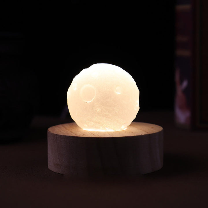 Olivenorma Lampada in cristallo trasparente a forma di luna elettroplaccata