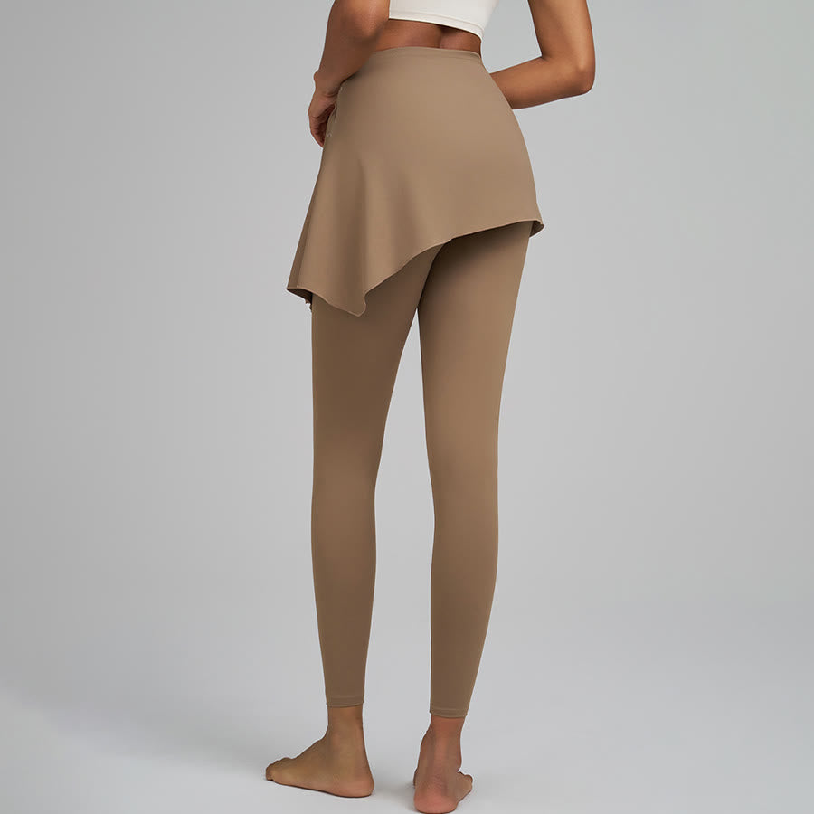 Pantaloni da yoga da donna Olivenorma a vita alta e lunghezza intera con dettaglio a portafoglio. - image 7