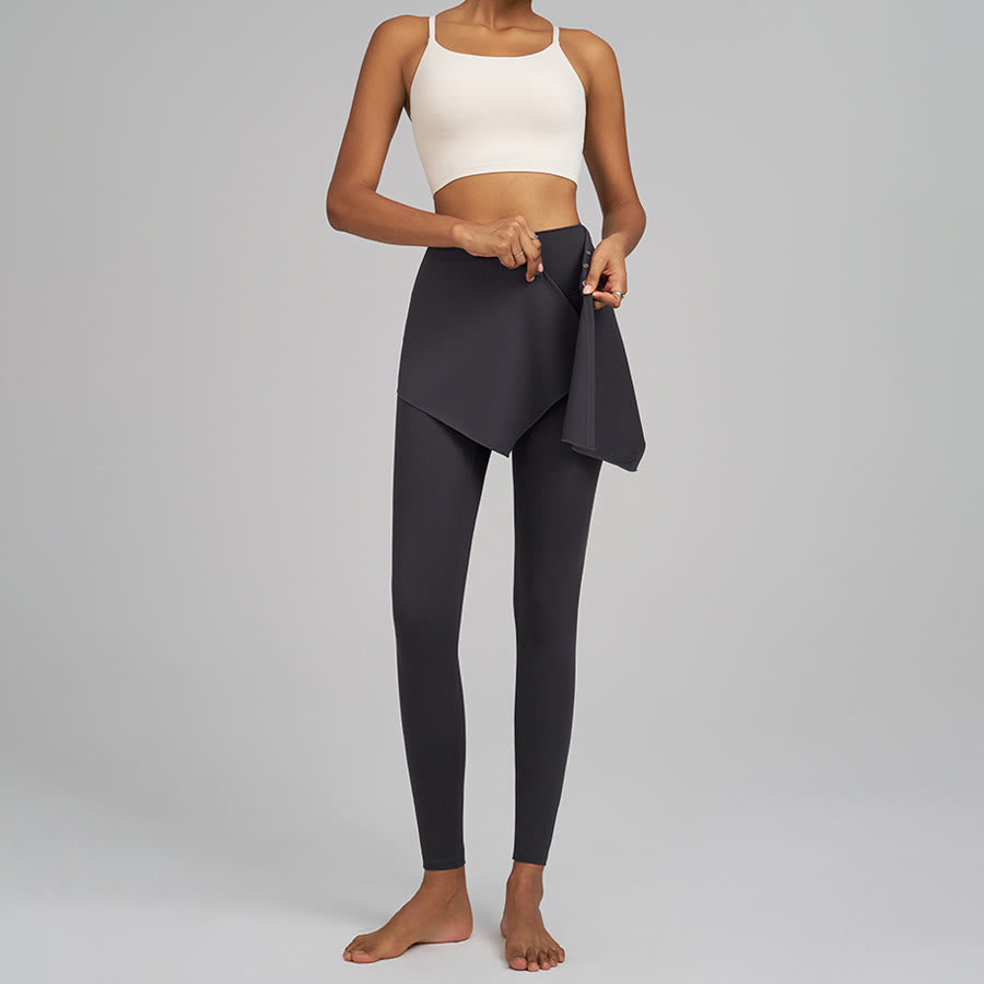 Pantaloni da yoga da donna Olivenorma a vita alta e lunghezza intera con dettaglio a portafoglio. - image 12