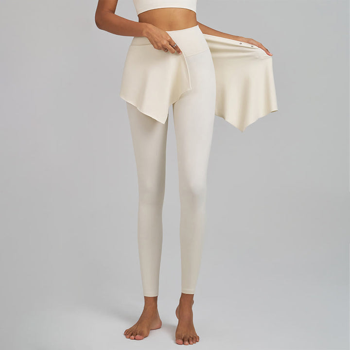 Pantaloni da yoga da donna Olivenorma a vita alta e lunghezza intera con dettaglio a portafoglio. - image 2