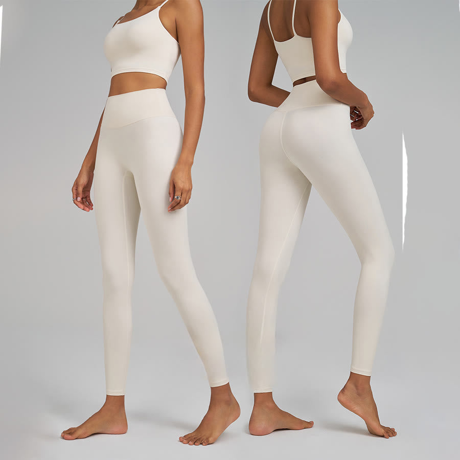 Pantaloni da yoga da donna Olivenorma a vita alta e lunghezza intera con dettaglio a portafoglio. - image 3