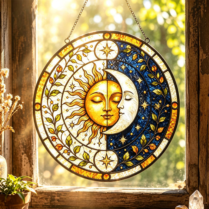 Acchiappasole in vetro colorato Olivenorma Sole Luna - image 1