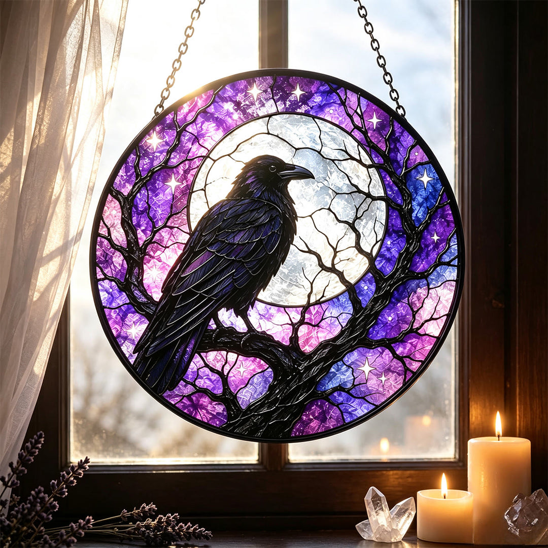 Acchiappasole in vetro colorato Olivenorma Raven Moon - image 2