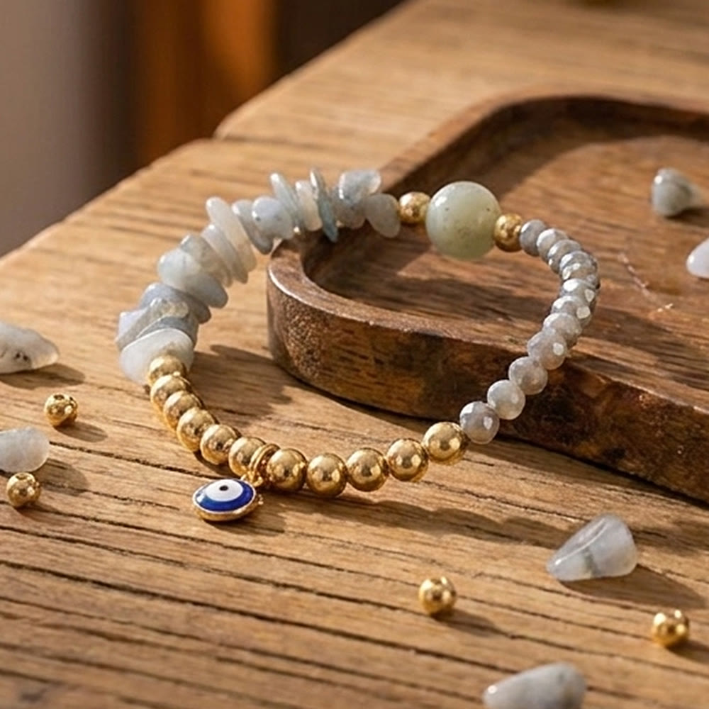 Bracciale Olivenorma con ciondolo a forma di occhio di Allah e cristalli. - Lalasite - image 9