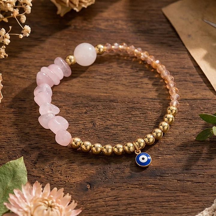 Bracciale Olivenorma con ciondolo a forma di occhio di Allah e cristalli. - image 2