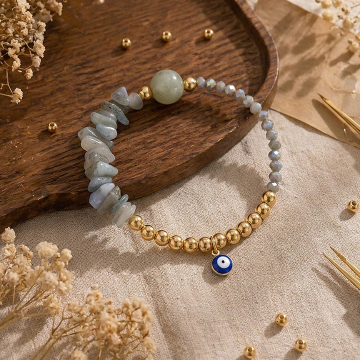Bracciale Olivenorma con ciondolo a forma di occhio di Allah e cristalli. - image 11