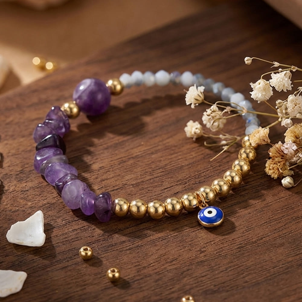 Bracciale Olivenorma con ciondolo a forma di occhio di Allah e cristalli. - image 19