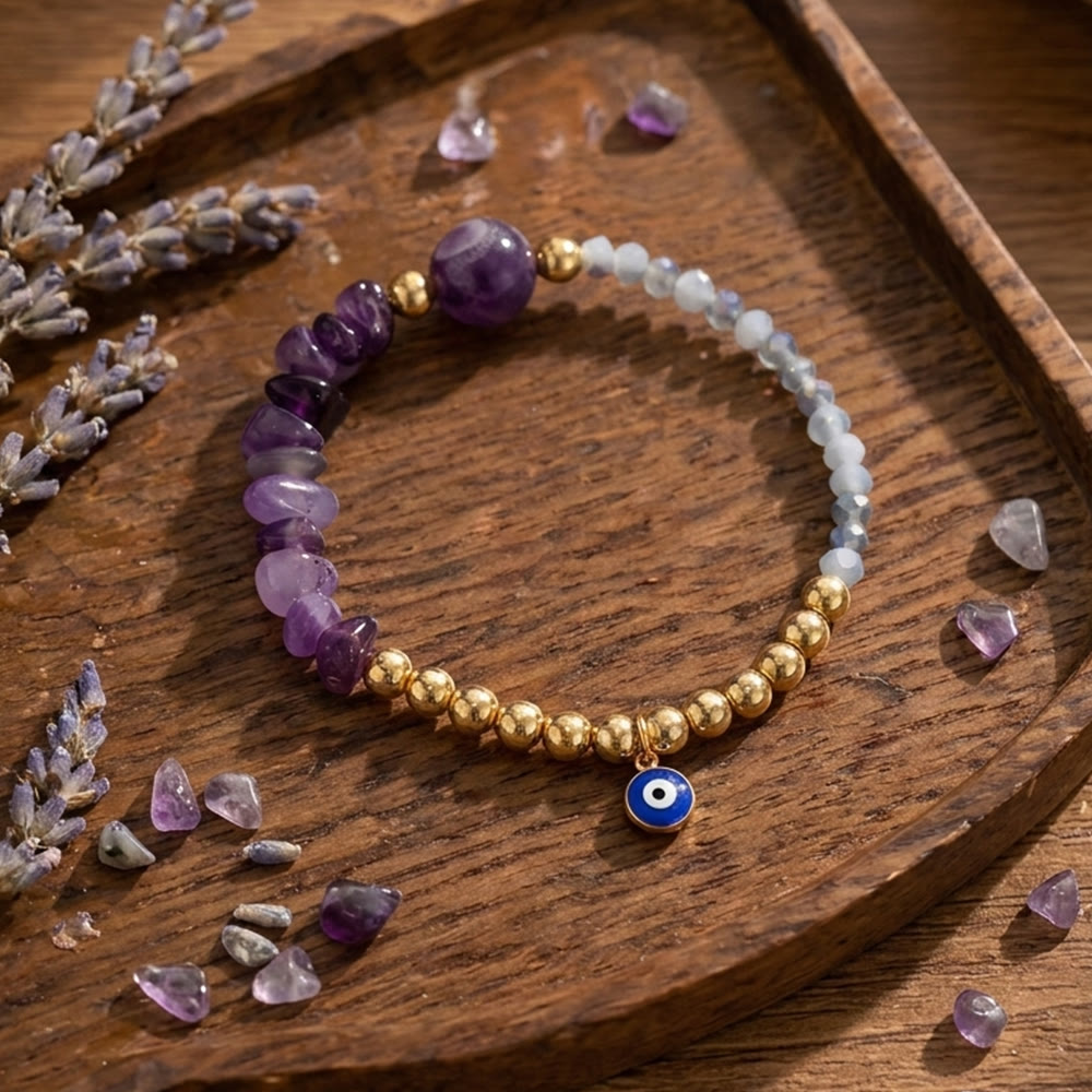 Bracciale Olivenorma con ciondolo a forma di occhio di Allah e cristalli. - image 18