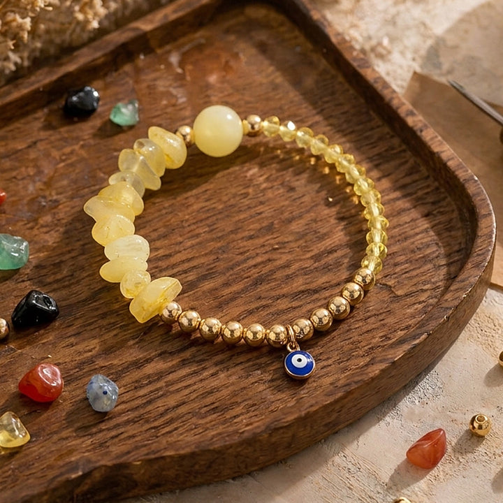 Bracciale Olivenorma con ciondolo a forma di occhio di Allah e cristalli. - image 23