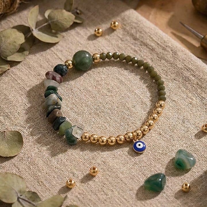 Bracciale Olivenorma con ciondolo a forma di occhio di Allah e cristalli. - image 38