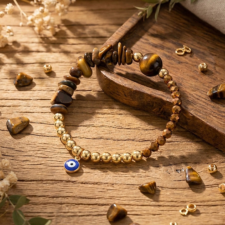 Bracciale Olivenorma con ciondolo a forma di occhio di Allah e cristalli. - image 46