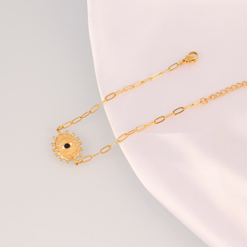 Bracciale Olivenorma in acciaio inossidabile con ciondolo a forma di occhio di Allah e simbolo di protezione. - Ciondolo a forma di sole con punto nero - image 11