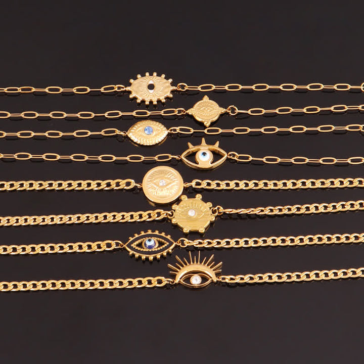 Bracciale Olivenorma in acciaio inossidabile con ciondolo a forma di occhio di Allah e simbolo di protezione. - image 2
