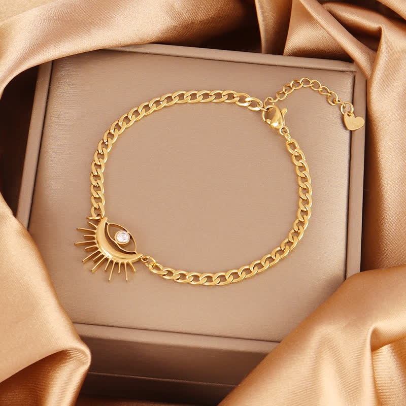 Bracciale Olivenorma in acciaio inossidabile con ciondolo a forma di occhio di Allah e simbolo di protezione. - image 6