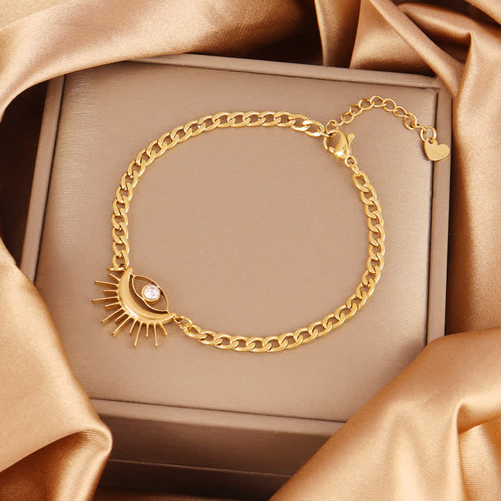 Bracciale Olivenorma in acciaio inossidabile con ciondolo a forma di occhio di Allah e simbolo di protezione. - image 6