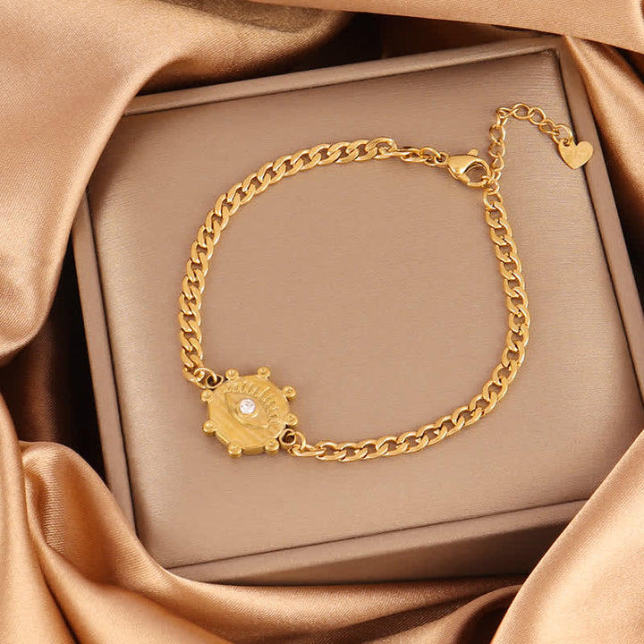 Bracciale Olivenorma in acciaio inossidabile con ciondolo a forma di occhio di Allah e simbolo di protezione. - image 8