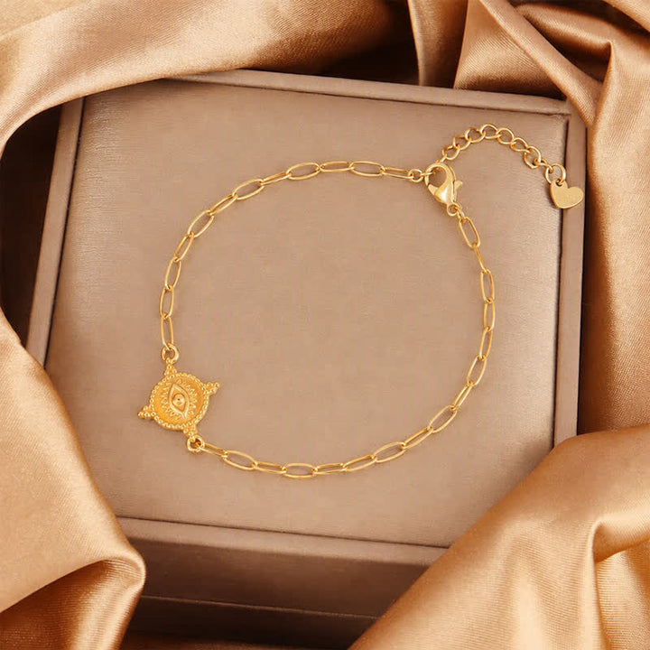 Bracciale Olivenorma in acciaio inossidabile con ciondolo a forma di occhio di Allah e simbolo di protezione. - image 16