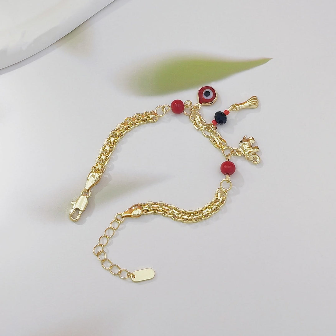Bracciale Olivenorma in rame con ciondolo a forma di elefante e occhio di Allah, simbolo di benedizione e protezione. - image 7