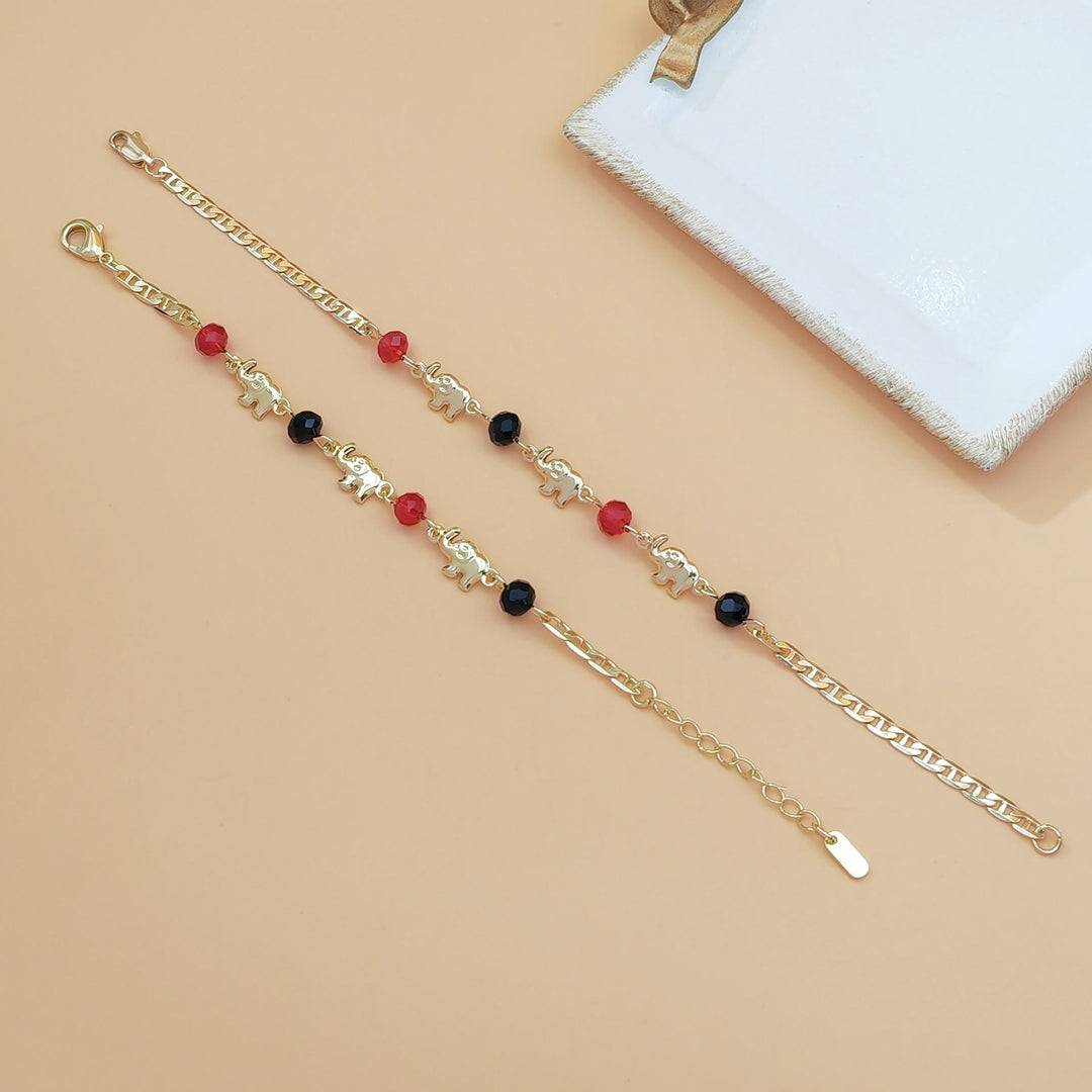 Bracciale Olivenorma in rame con ciondolo a più elefanti, simbolo di benedizione. - image 8