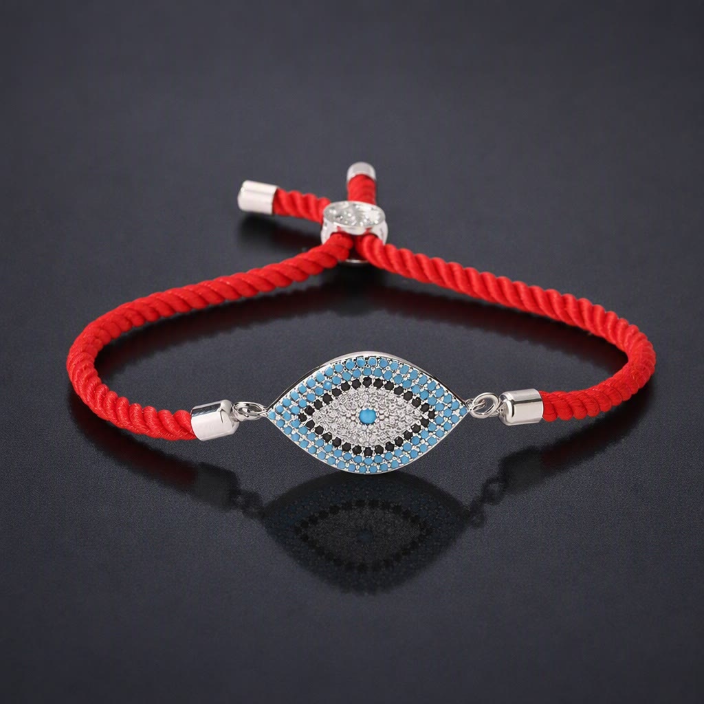 Bracciale Olivenorma in rame con intarsio a forma di occhio di Allah e simbolo di protezione. - H - image 8