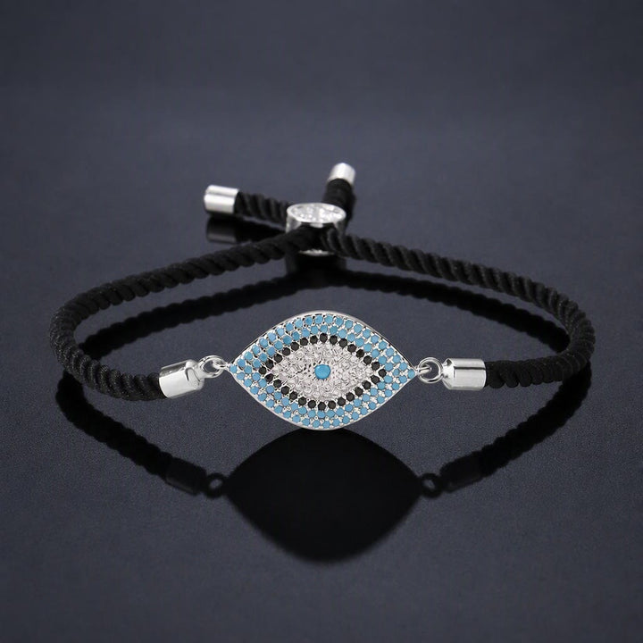 Bracciale Olivenorma in rame con intarsio a forma di occhio di Allah e simbolo di protezione. - M - image 13