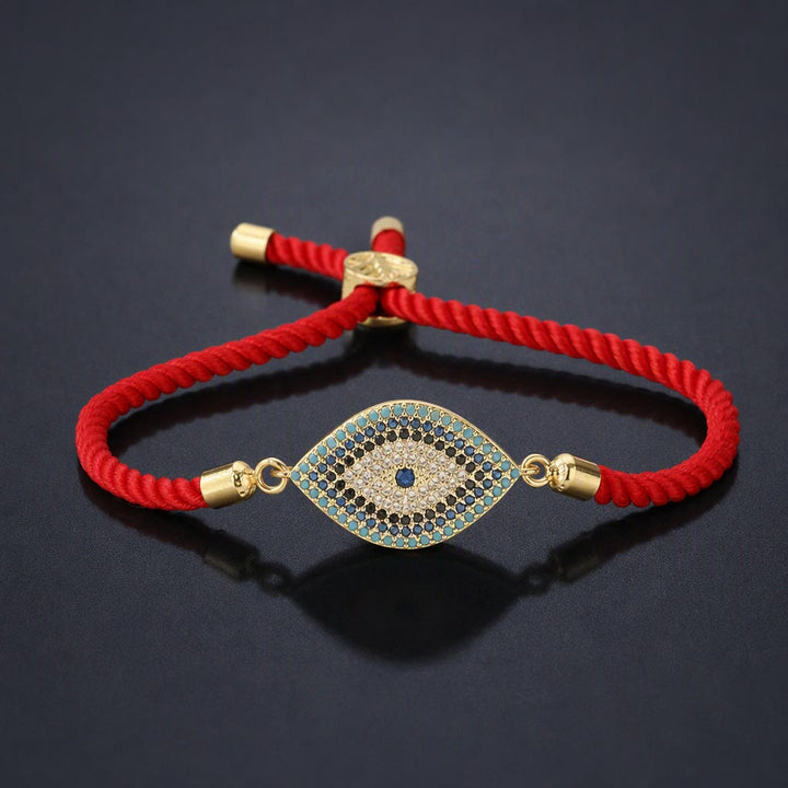 Bracciale Olivenorma in rame con intarsio a forma di occhio di Allah e simbolo di protezione. - K - image 11