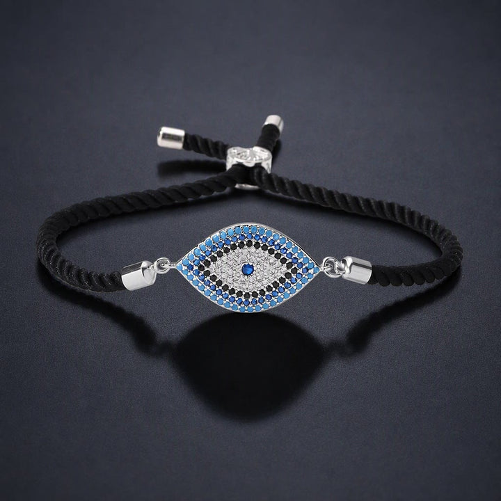 Bracciale Olivenorma in rame con intarsio a forma di occhio di Allah e simbolo di protezione. - N - image 14
