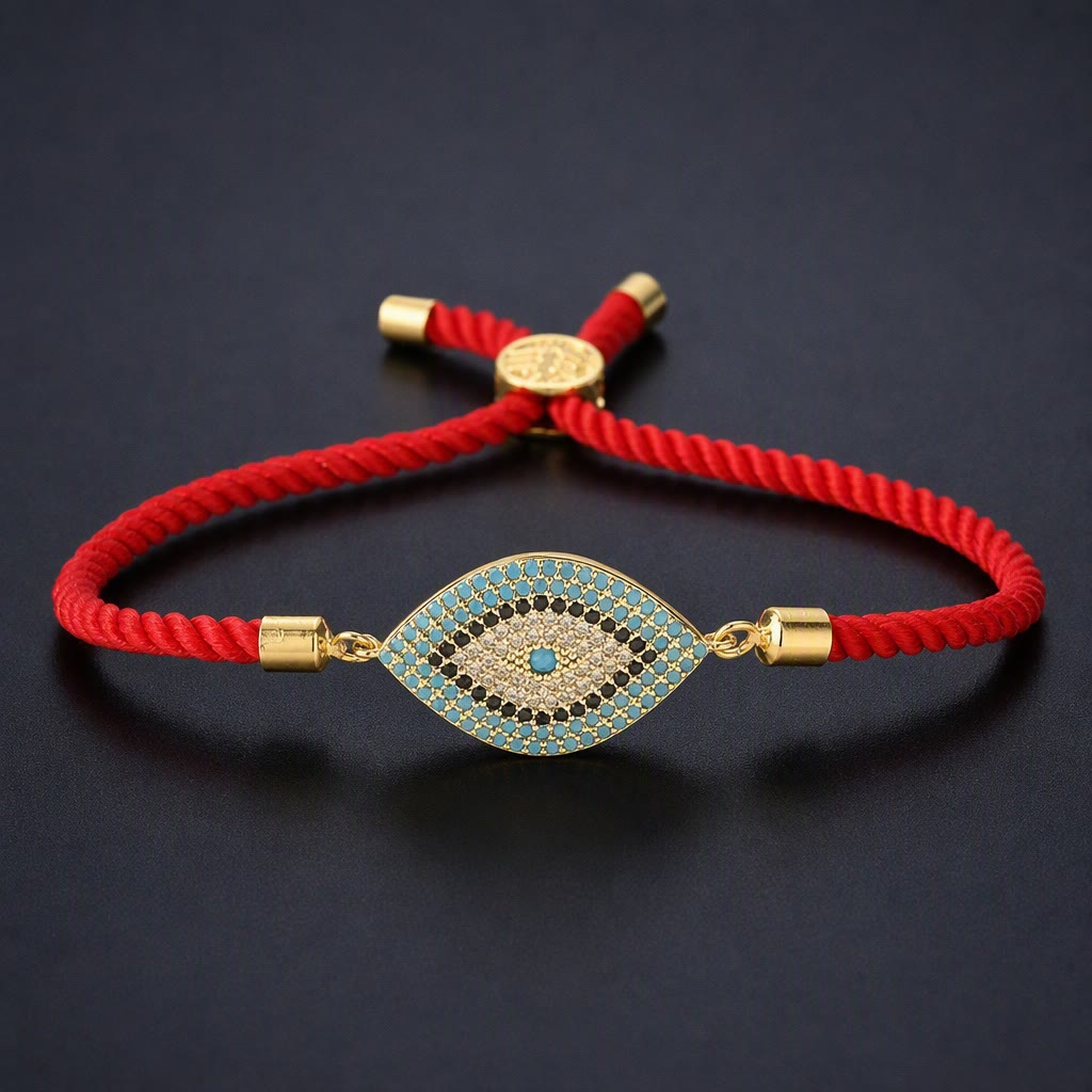 Bracciale Olivenorma in rame con intarsio a forma di occhio di Allah e simbolo di protezione. - IO - image 9