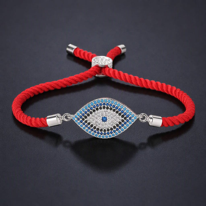 Bracciale Olivenorma in rame con intarsio a forma di occhio di Allah e simbolo di protezione. - J - image 10