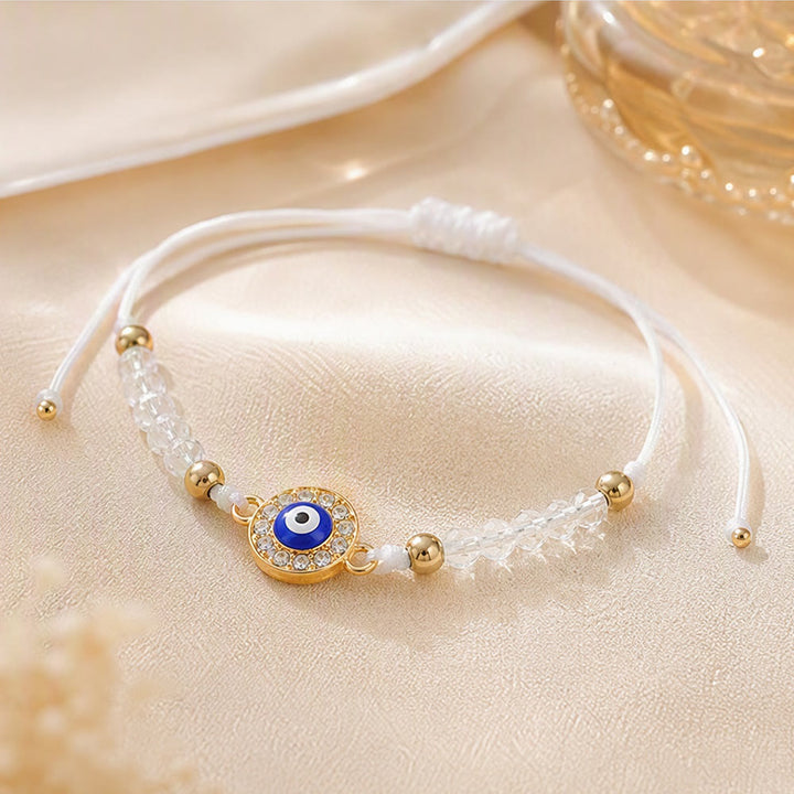 Bracciale Olivenorma in rame con ciondolo a forma multipla di occhio di Allah e simbolo di protezione. - image 8