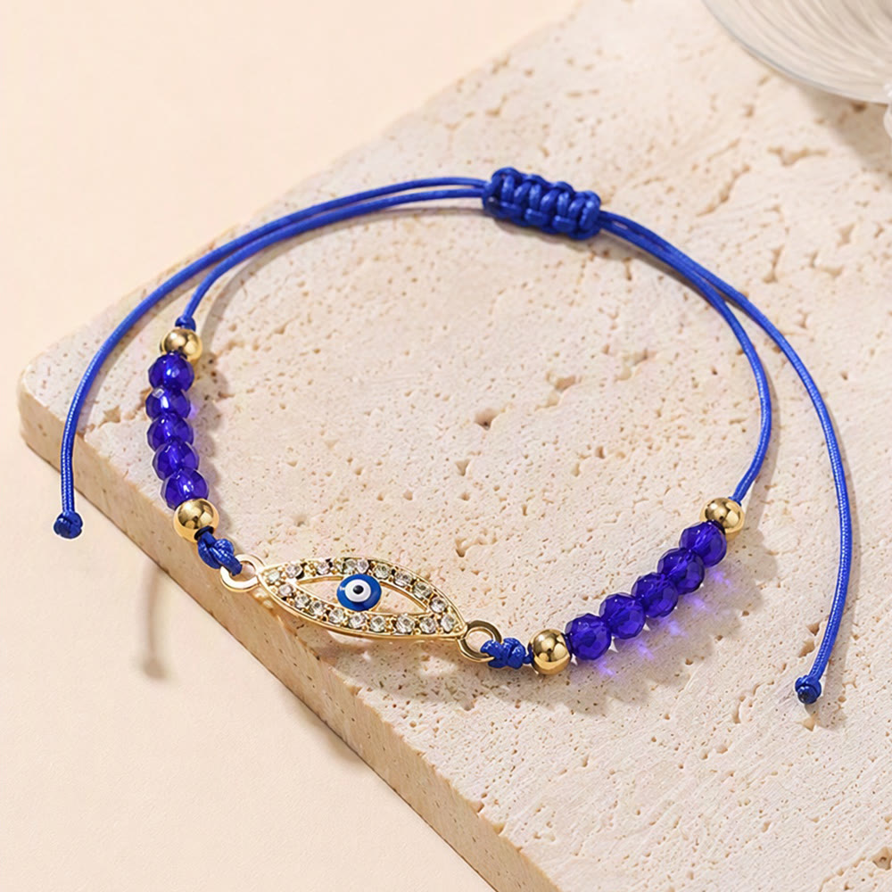 Bracciale Olivenorma in rame con ciondolo a forma multipla di occhio di Allah e simbolo di protezione. - image 5