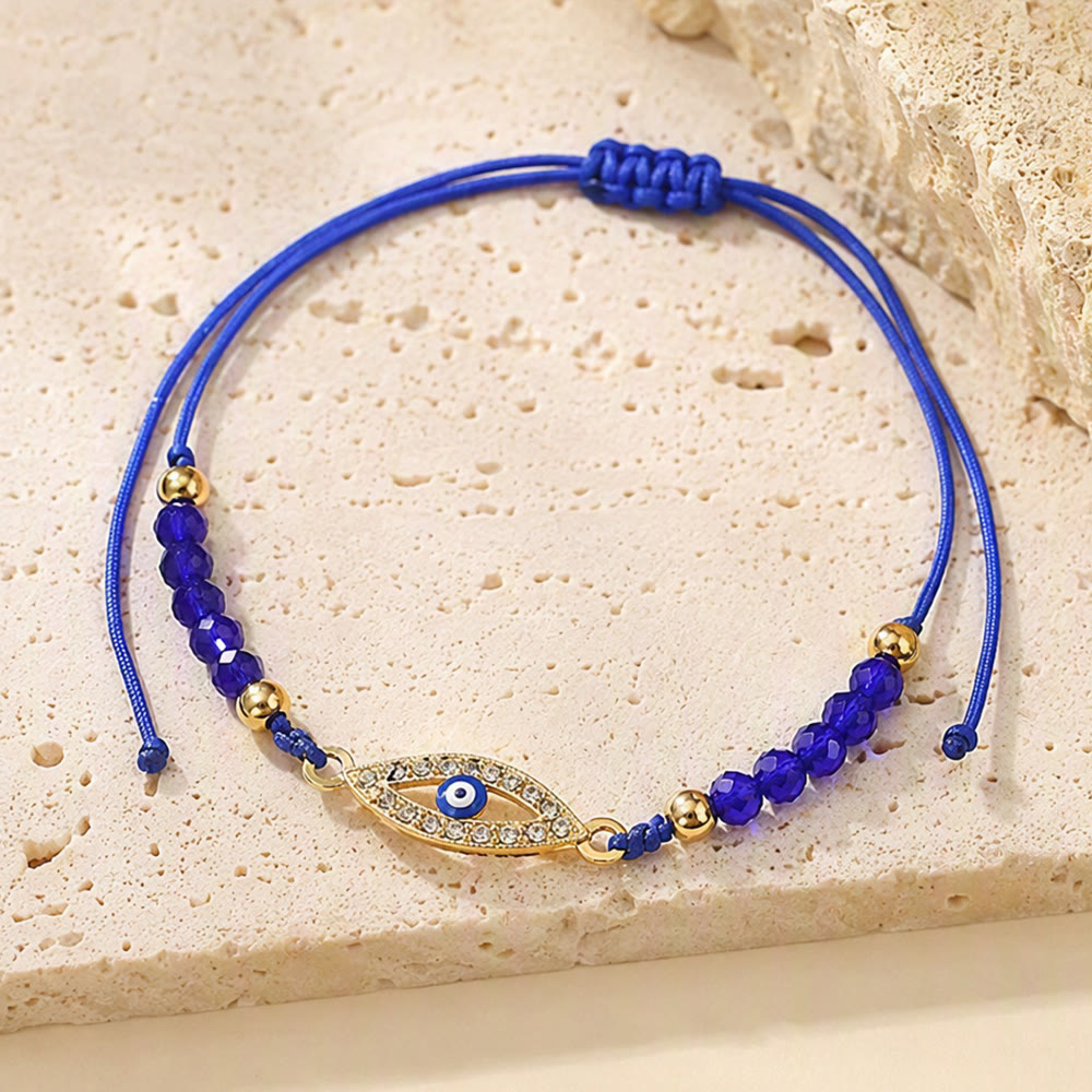 Bracciale Olivenorma in rame con ciondolo a forma multipla di occhio di Allah e simbolo di protezione. - image 6