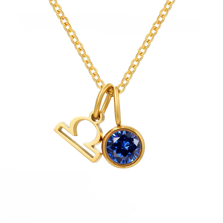 Collana in acciaio inossidabile con rune zodiacali Olivenorma - Libra - image 10