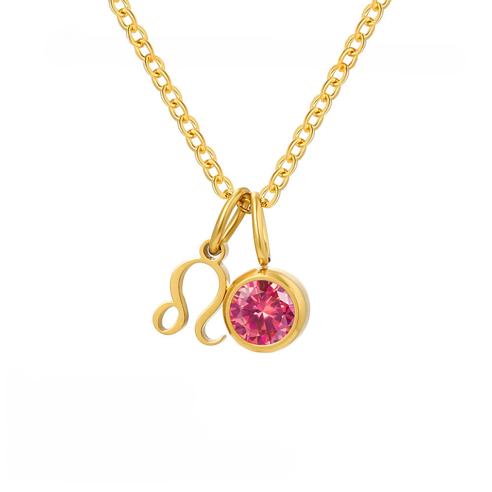 Collana in acciaio inossidabile con rune zodiacali Olivenorma - Leone - image 8