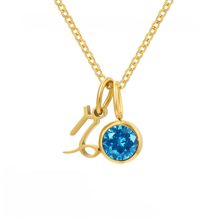 Collana in acciaio inossidabile con rune zodiacali Olivenorma - Capricorno - image 1