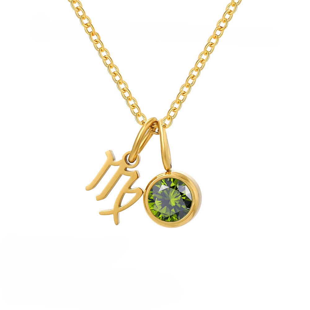Collana in acciaio inossidabile con rune zodiacali Olivenorma - Vergine - image 9