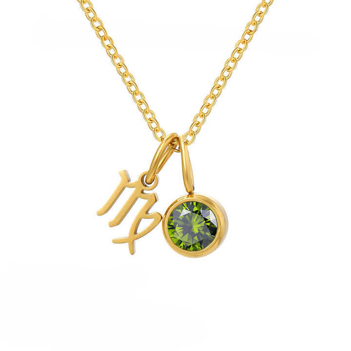 Collana in acciaio inossidabile con rune zodiacali Olivenorma - Vergine - image 9