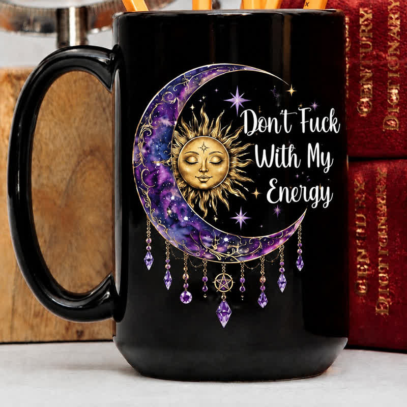Tazza in ceramica Olivenorma cristalli del Sole e della Luna per proteggere l'energia spirituale - 450 ml / 15 oz - image 0