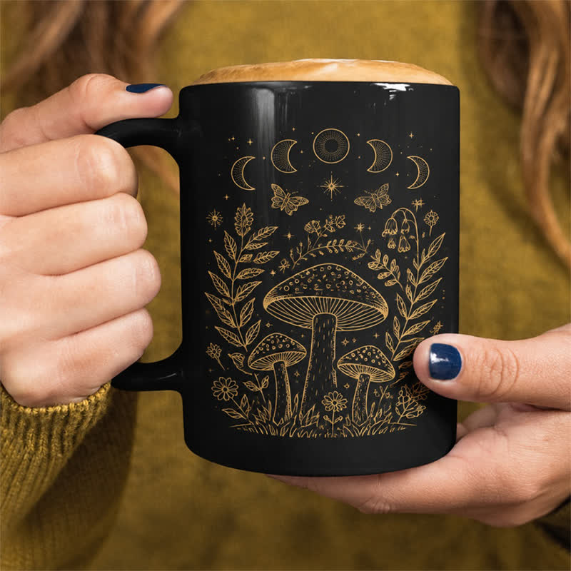 Tazza in ceramica Olivenorma a forma di fungo celeste, energia spirituale della natura. - 450 ml / 15 oz - image 0