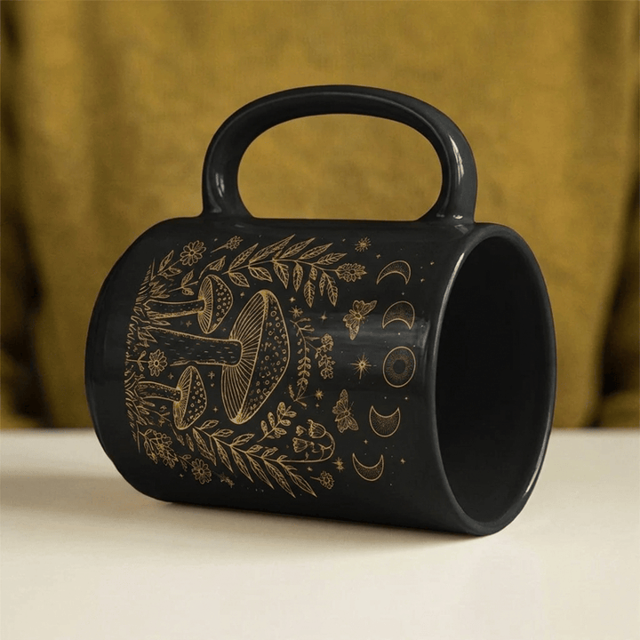 Tazza in ceramica Olivenorma a forma di fungo celeste, energia spirituale della natura. - image 5