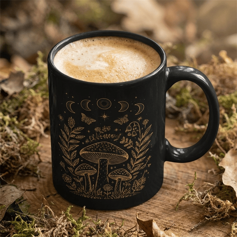 Tazza in ceramica Olivenorma a forma di fungo celeste, energia spirituale della natura. - image 2