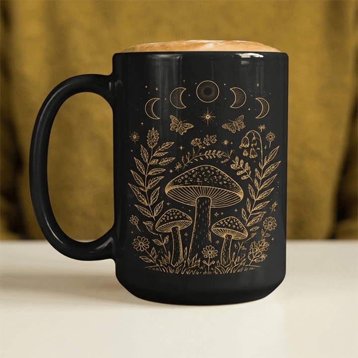 Tazza in ceramica Olivenorma a forma di fungo celeste, energia spirituale della natura. - image 1