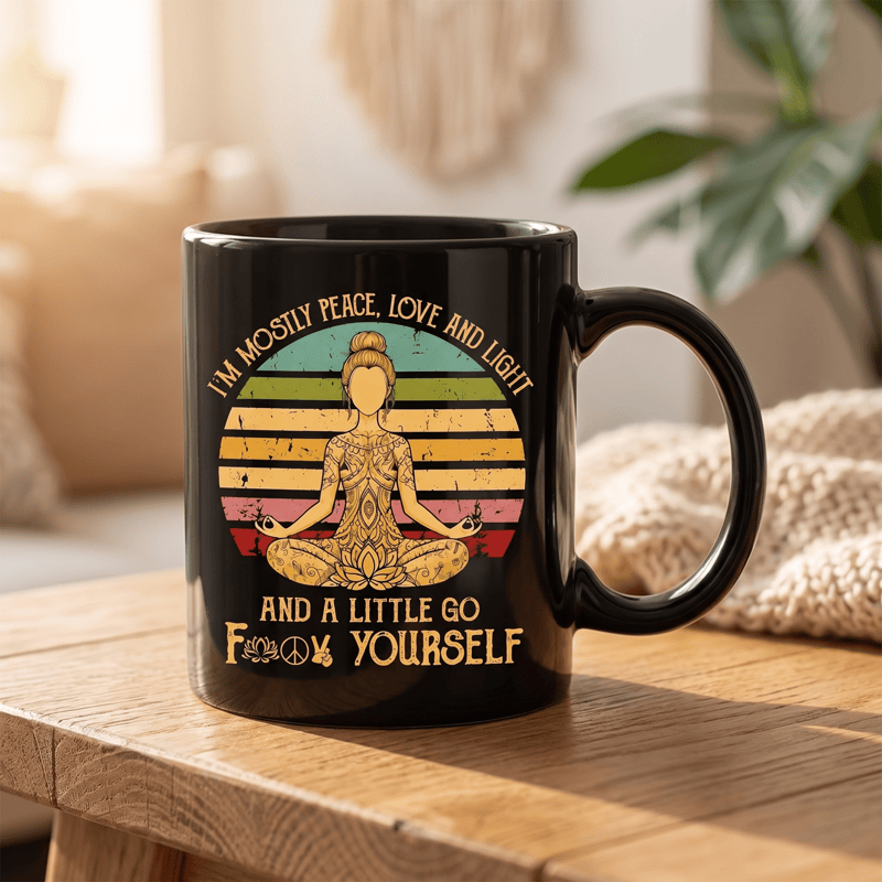 Tazza in ceramica con statuetta Olivenorma Yoga Meditazione, Serenità Interiore - image 1